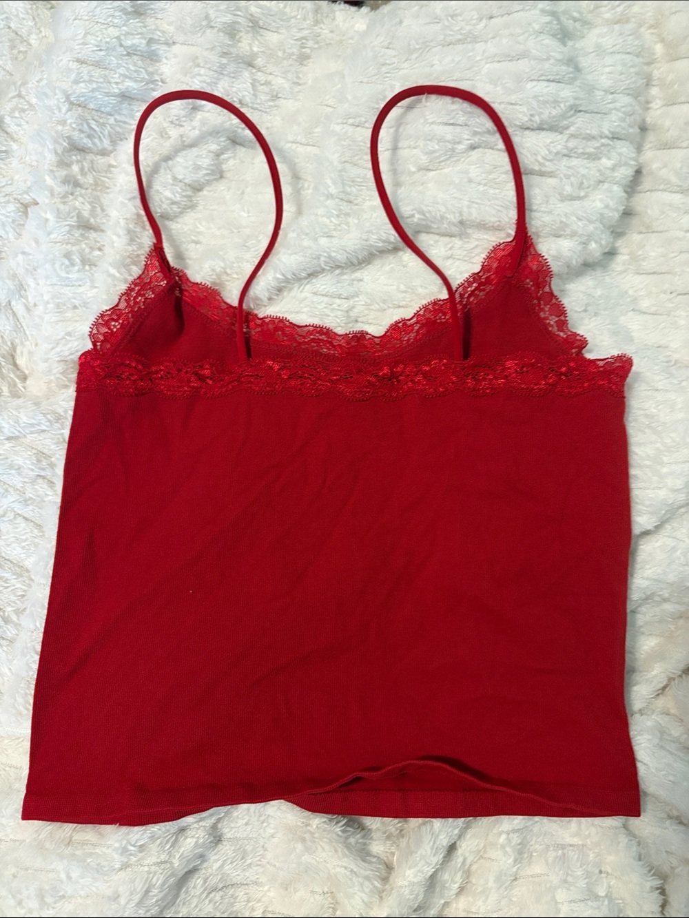 Garage Red Lace-Trim Camisole - Picture 5 of 6